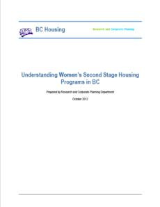 Understanding Women's Second Stage Housing Programs in B.C.
